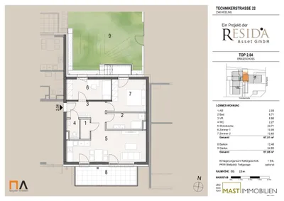 3-Zimmer-Wohnung kaufen in Mödling – 67,51 m², € 425.000 – Bild 16 von 16