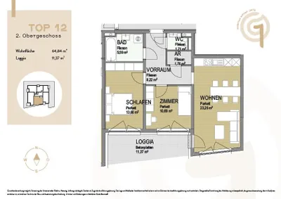 3-Zimmer-Wohnung kaufen in Perg – 64,07 m², € 314.000 – Bild 12 von 12