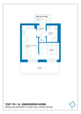2-Zimmer-Wohnung mieten in Graz – 47,94 m², € 719 – Bild 11 von 11