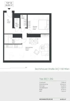 2-Zimmer-Wohnung kaufen in Wien – 66,86 m², € 279.000 – Bild 16 von 16
