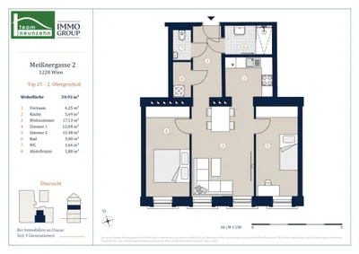 3-Zimmer-Wohnung kaufen in Wien – 59,93 m², € 369.000 – Bild 26 von 26