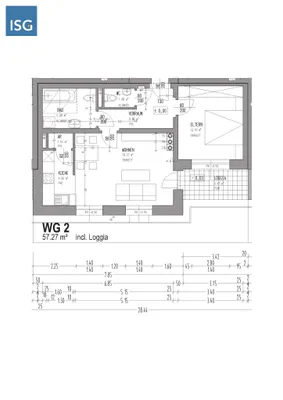 2-Zimmer-Wohnung mieten in Wels-Land – 57 m², € 513 – Bild 2 von 2
