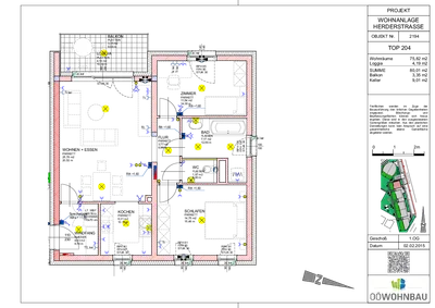3-Zimmer-Wohnung mieten in Linz Land – 75,82 m², € 999 – Bild 3 von 3