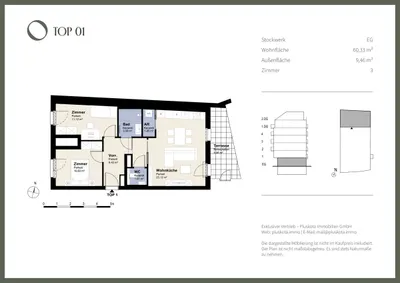 3-Zimmer-Wohnung kaufen in Wien – 60,33 m², € 360.000 – Bild 8 von 9