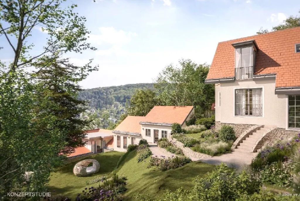 SÜDHANGLAGE AM WIENERWALD - baugenehmigtes Wohnprojekt mit traumhaftem Wienblick in der Zierleitengasse - Ansicht 2