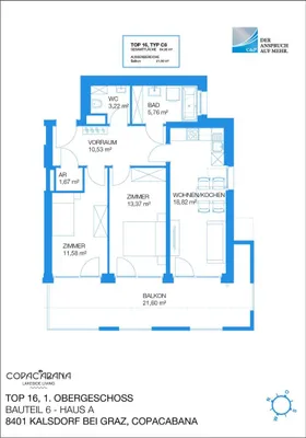 3-Zimmer-Wohnung mieten in Graz-Umgebung – 64,95 m², € 1.142 – Bild 13 von 13