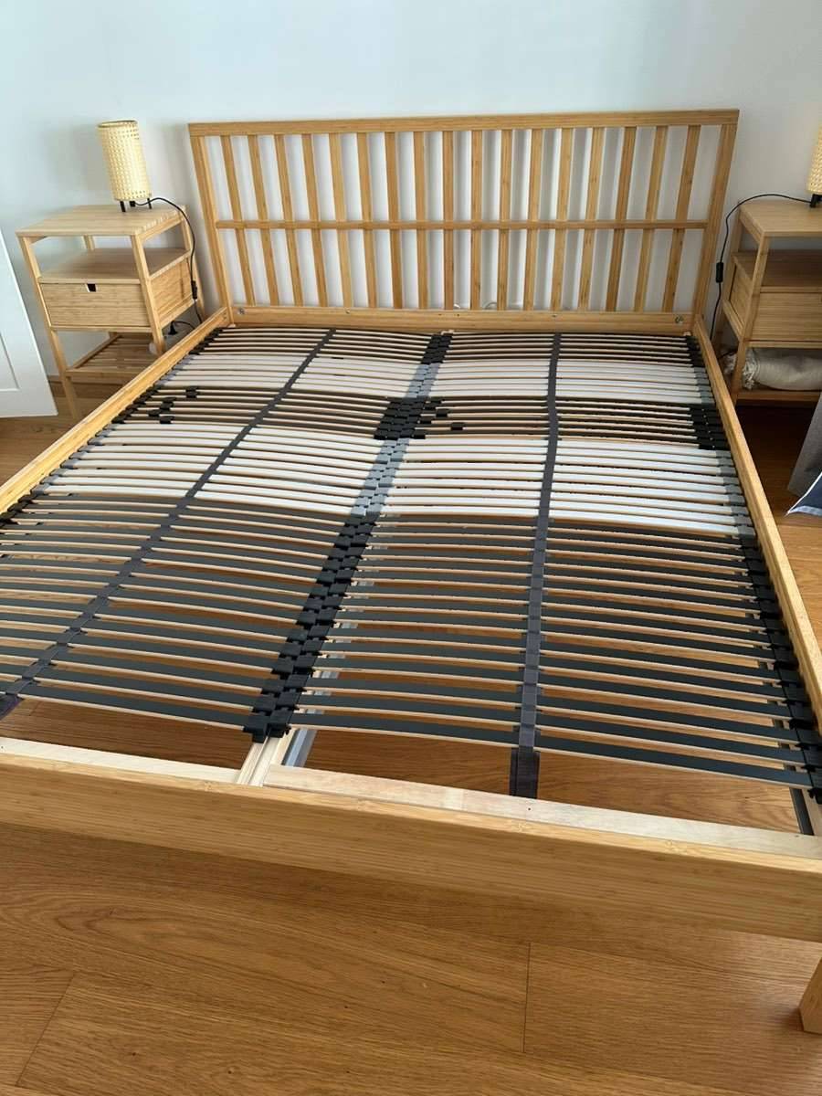 Bettgestell 160x200 (Bambus) + Lattenrost,  150,- (8010 Jakomini) -  willhaben
