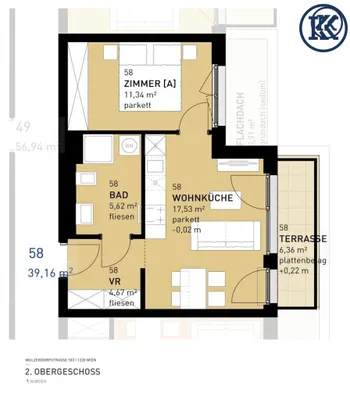 2-Zimmer-Wohnung kaufen in Wien – 39,16 m², € 250.000 – Bild 32 von 34