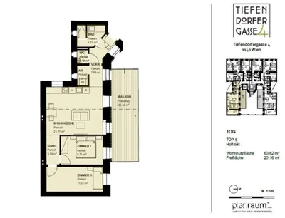 3-Zimmer-Wohnung kaufen in Wien – 60,62 m², € 399.000 – Bild 12 von 12