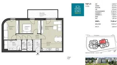 3-Zimmer-Wohnung kaufen in Sankt Pölten – 73,99 m², € 412.000 – Bild 19 von 22
