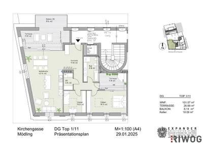 3-Zimmer-Wohnung kaufen in Mödling – 101,57 m², € 1.149.000 – Bild 24 von 25