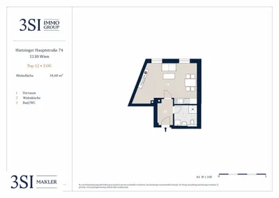 1-Zimmer-Wohnung kaufen in Wien – 34,6 m², € 237.000 – Bild 14 von 14