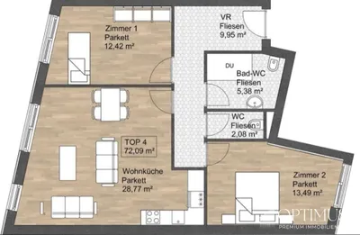 3-Zimmer-Wohnung kaufen in Wien – 72,09 m², € 478.000 – Bild 8 von 12