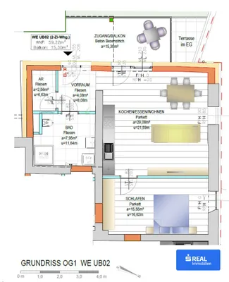 2-Zimmer-Wohnung kaufen in Wolfsberg – 60,34 m², € 285.000 – Bild 3 von 4