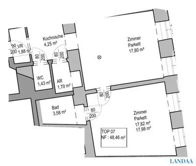 2-Zimmer-Wohnung kaufen in Wien – 48,46 m², € 275.000 – Bild 11 von 11
