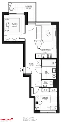 3-Zimmer-Wohnung kaufen in Wien – 47,88 m², € 313.000 – Bild 10 von 12