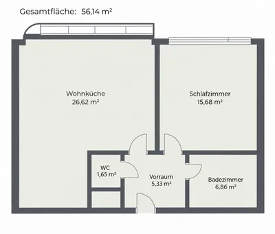 2-Zimmer-Wohnung mieten in Wien – 56,14 m², € 1.040 – Bild 10 von 10