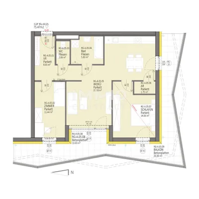 3-Zimmer-Wohnung mieten in Linz – 75,47 m², € 1.249 – Bild 27 von 28