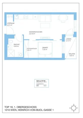 2-Zimmer-Wohnung mieten in Wien – 40,43 m², € 779 – Bild 7 von 9