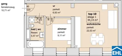 2-Zimmer-Wohnung mieten in Wien – 44,14 m², € 1.199 – Bild 10 von 10