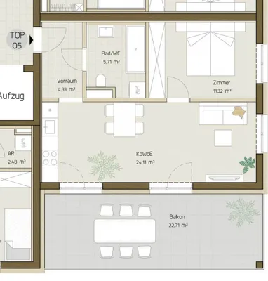 2-Zimmer-Wohnung kaufen in Graz – 45,47 m², € 266.926 – Bild 6 von 6