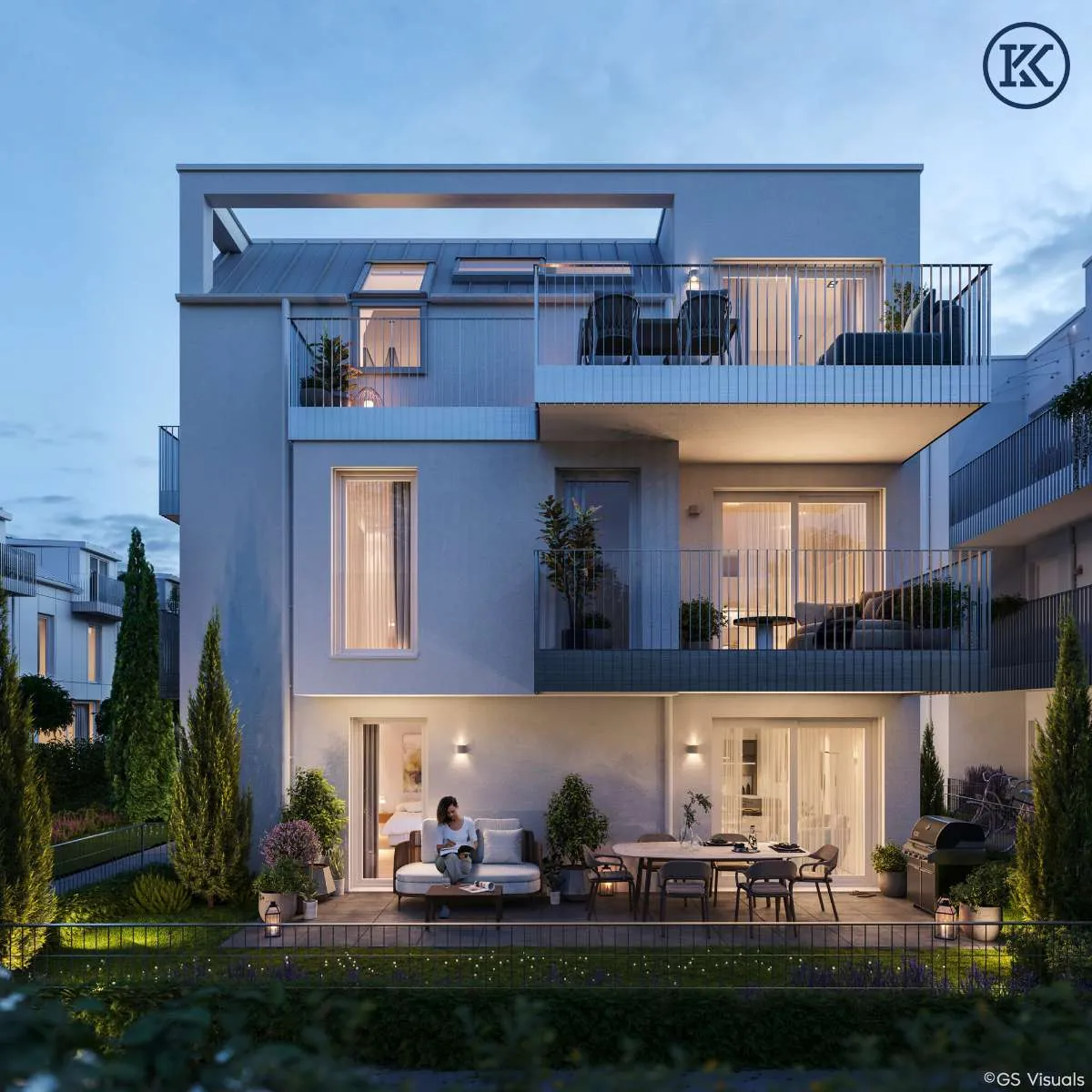 Preiswerte 2-Zimmer-Starterwohnung (46 m²) mit Balkon - Fertiger Erstbezug direkt an der Alten Donau - Ansicht 2