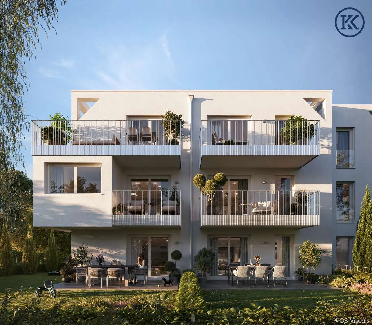 Preiswerte 2-Zimmer-Starterwohnung (46 m²) mit Balkon - Fertiger Erstbezug direkt an der Alten Donau - Ansicht 3