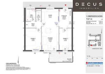 3-Zimmer-Wohnung mieten in Graz – 77 m², € 1.033 – Bild 24 von 24