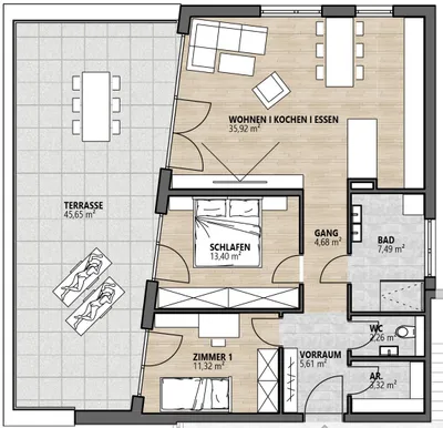 3-Zimmer-Wohnung kaufen in Innsbruck-Land – 84 m², € 689.000 – Bild 2 von 2