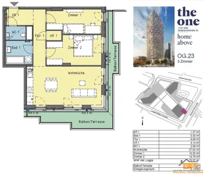2-Zimmer-Wohnung mieten in Wien – 46,5 m², € 1.428 – Bild 24 von 24