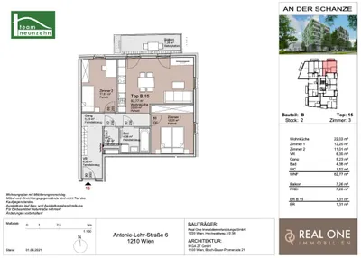3-Zimmer-Wohnung kaufen in Wien – 62,77 m², € 418.000 – Bild 20 von 20