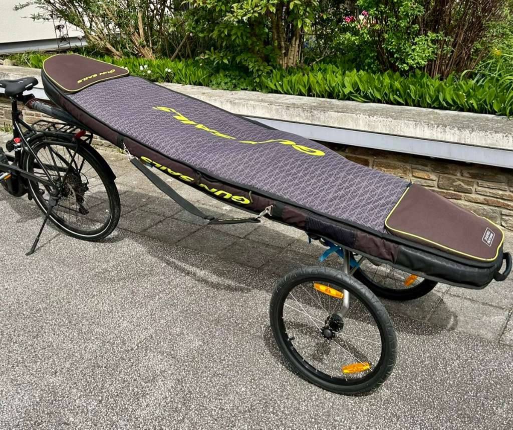 Fahrrad-Anhnger fr Windsurfer und SUP, klein zusammenlegbar,  289,-  (9400 Reding) - willhaben