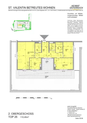 4-Zimmer-Wohnung mieten in Amstetten – 110,78 m², € 1.363 – Bild 4 von 4