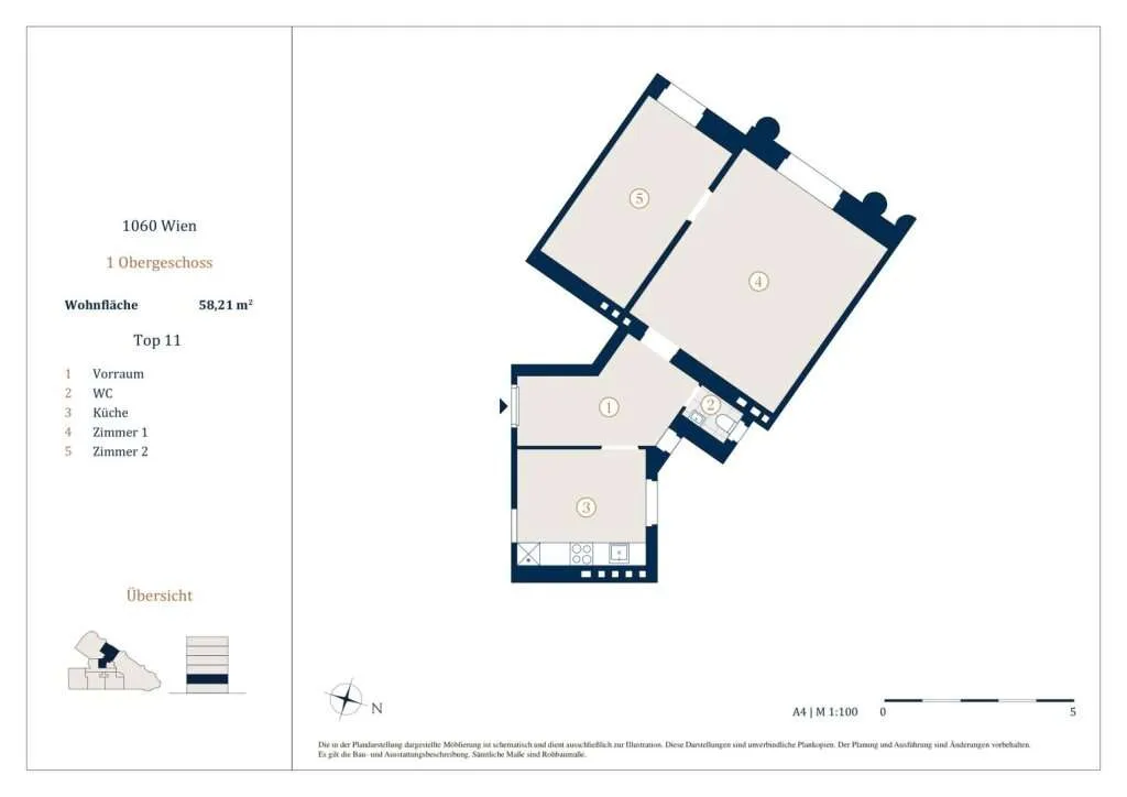 Unbefristet vermietete 2-Zimmer Wohnung, Nähe Westbahnhof - Ansicht 3