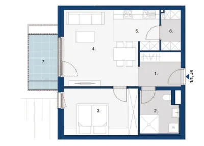 2-Zimmer-Wohnung mieten in Krems Land – 55,97 m², € 565 – Bild 2 von 2