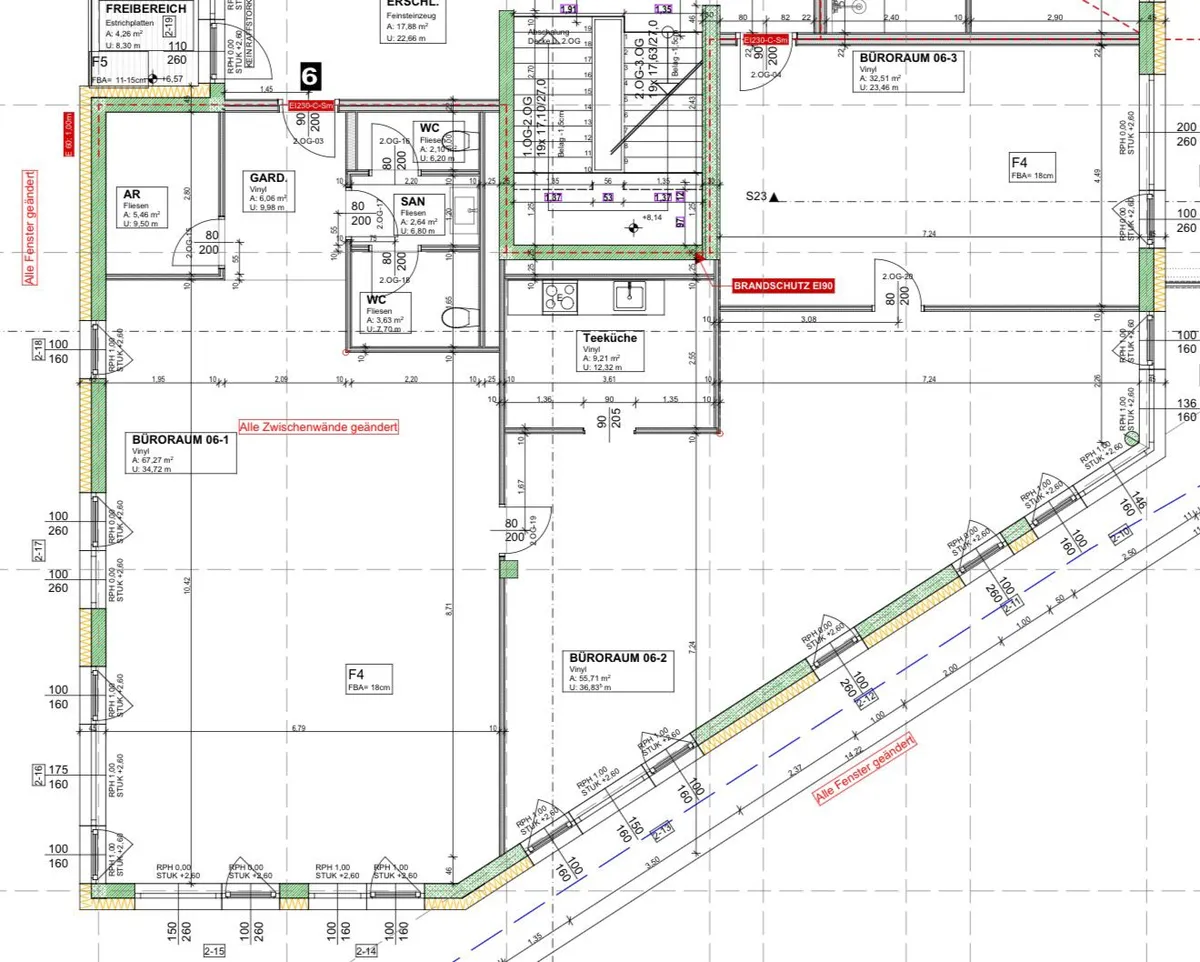 3x hochwertige Büros sofort verfügbar - Top 8: 93 m² + (Top 9: 118 m² - vermietet)+ Top 7: 126 m² + Top 6: 187 m² Keine Maklerprovision - Ansicht 3