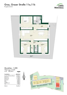 4-Zimmer-Wohnung kaufen in Graz – 88,24 m², € 547.343 – Bild 11 von 11
