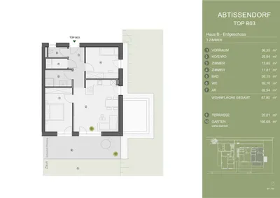 3-Zimmer-Wohnung kaufen in Graz-Umgebung – 67,8 m² – Bild 3 von 3