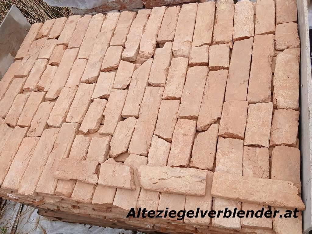 Aktionspreis -18m2 "Mosaik" - Nur 24€/m2 statt 27,99€/m2 - Eckriemchen vorhanden, Ziegel-Verblender, Aussenschnitt, alte Ziegelsteine Stücke 7-23cm