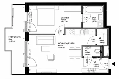 2-Zimmer-Wohnung kaufen in Wien – 60 m², € 449.990 – Bild 12 von 12