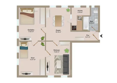 4-Zimmer-Wohnung kaufen in Klagenfurt – 84 m², € 199.800 – Bild 7 von 7