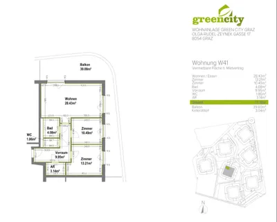 3-Zimmer-Wohnung mieten in Graz – 71 m², € 1.187 – Bild 6 von 6