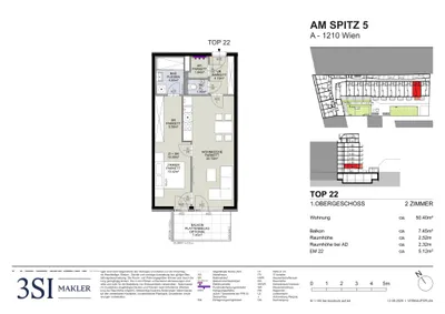 2-Zimmer-Wohnung kaufen in Wien – 50,4 m², € 286.500 – Bild 6 von 6