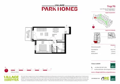 2-Zimmer-Wohnung kaufen in Wien – 46,47 m², € 413.000 – Bild 9 von 9