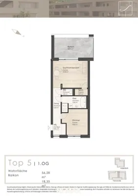 2-Zimmer-Wohnung kaufen in Linz Land – 56,28 m², € 299.000 – Bild 11 von 11
