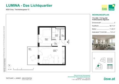 2-Zimmer-Wohnung kaufen in Graz – 56,11 m², € 275.000 – Bild 11 von 11