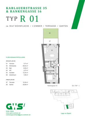 2-Zimmer-Wohnung mieten in Graz – 59,13 m², € 1.107 – Bild 13 von 13