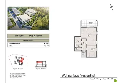 2-Zimmer-Wohnung kaufen in Amstetten – 61,34 m², € 258.000 – Bild 3 von 10
