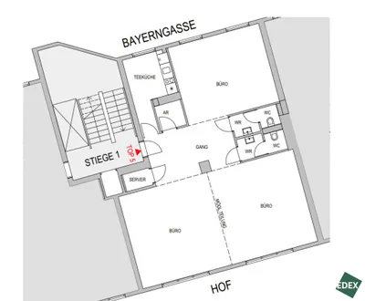 2-Zimmer-Gewerbeimmobilie mieten in Wien – 122 m², € 2.392 – Bild 10 von 10