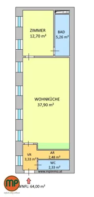 2-Zimmer-Wohnung mieten in Wien – 67,5 m², € 1.149 – Bild 9 von 14